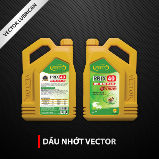 DẦU ĐỘNG CƠ VECTOR PRIX 15W-40/ 20W-50, CF-4/SG (4L)
